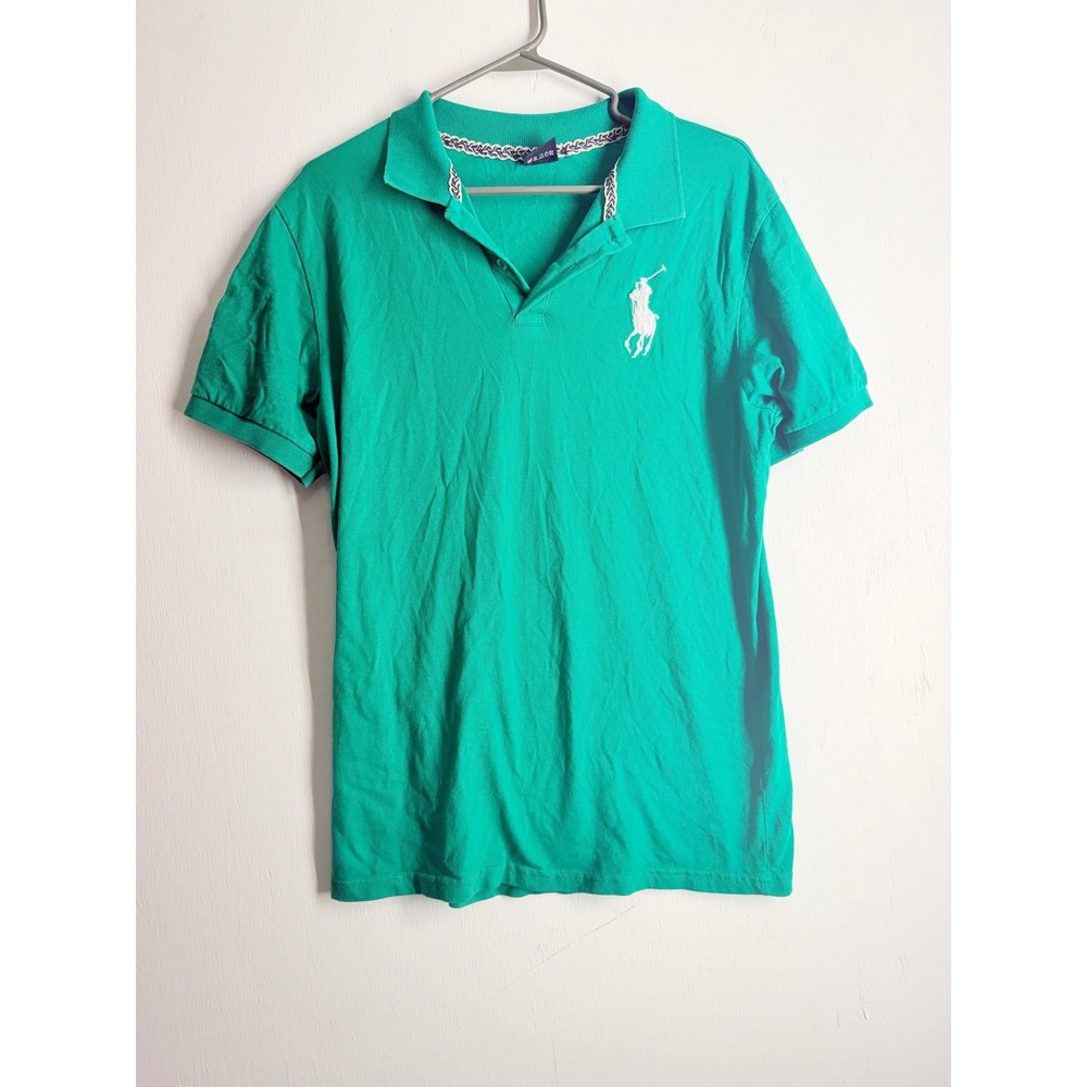 Polo Ralph Lauren Mens XXL Green Big Pony Short Sleeve Pique Polo Shirt Number 3